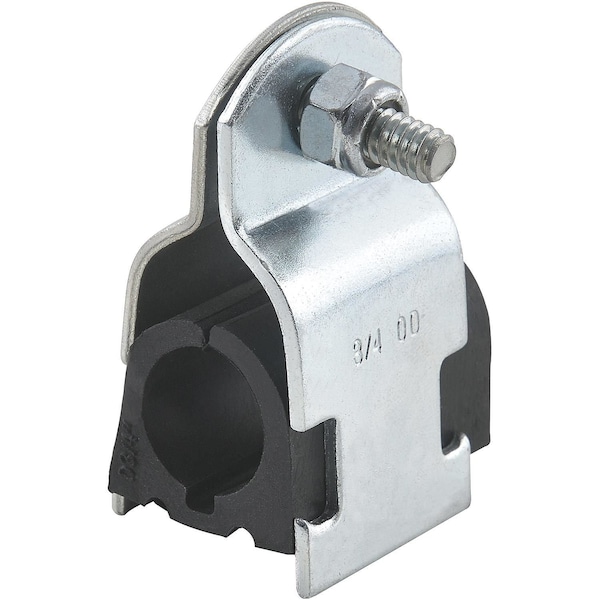 Global Industrial Tubing Strut Cushion Clamp, Electro-Galvanized Steel w/Polypropylene Cushion 713126 - main